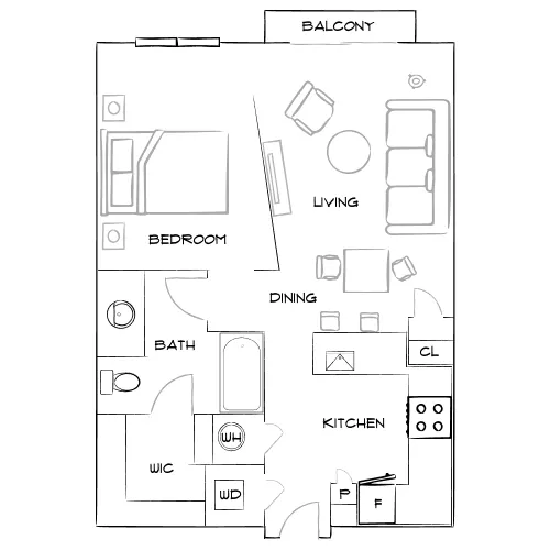 Lofts at 7100 - Las Vegas, NV - Furnished Diagram