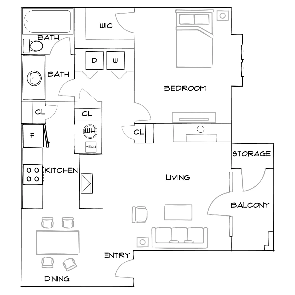 The Addison at Sandy Springs - Sandy Springs, GA - Furnished Diagram