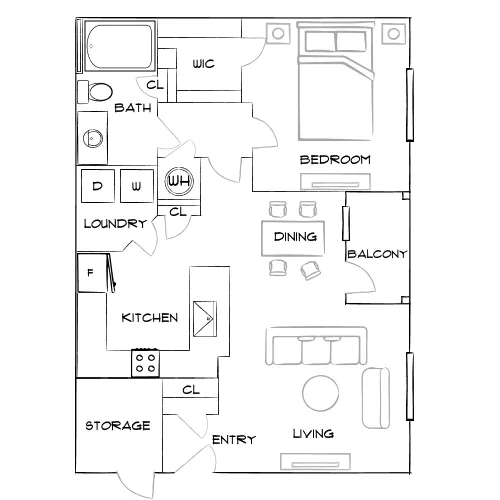The Willows Ashley Park - Newnan, GA - Furnished Diagram