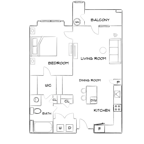 Wesley Village - Charlotte, NC - Furnished Diagram