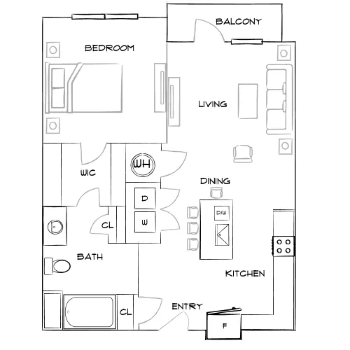 The Anson - Nashville, TN - Furnished Diagram