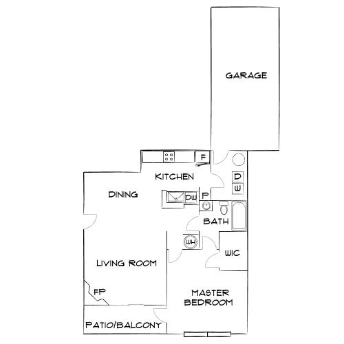 Design 1B floor plan