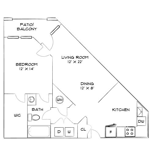 Design 1B Lux floor plan