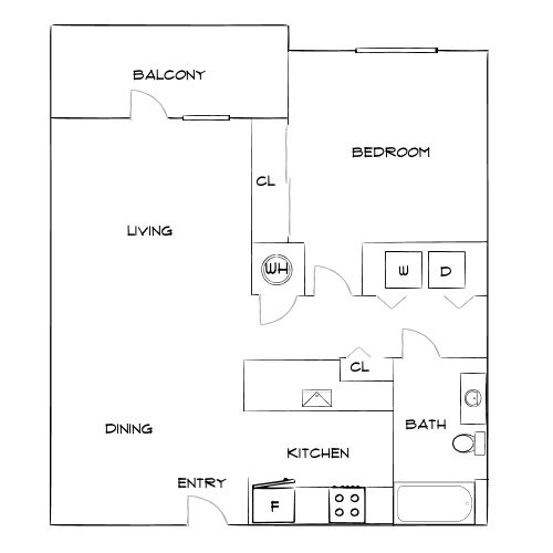 Design 1B floor plan