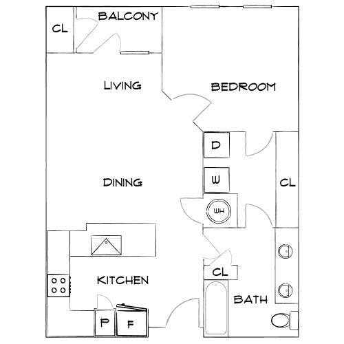 Design 1B floor plan