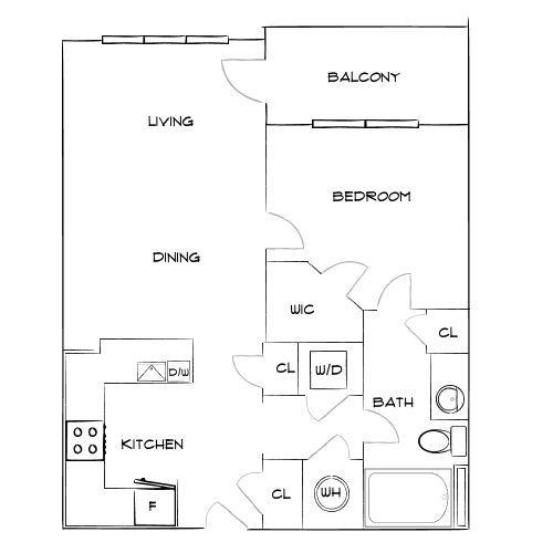 Design 1B floor plan