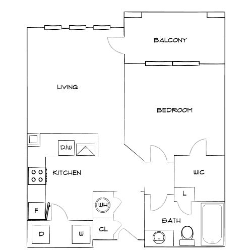 Design 1B floor plan