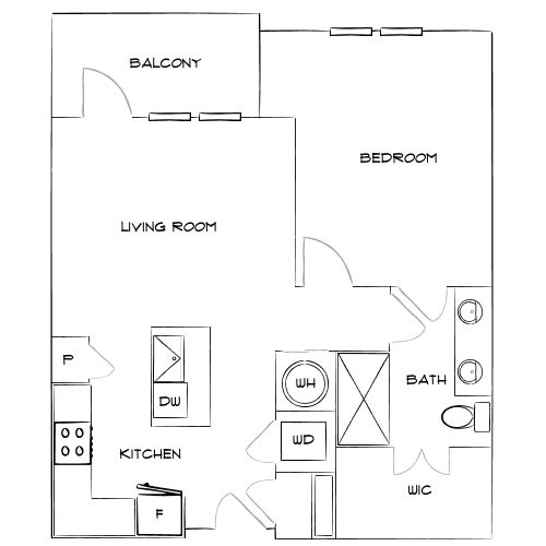 Design 1B floor plan