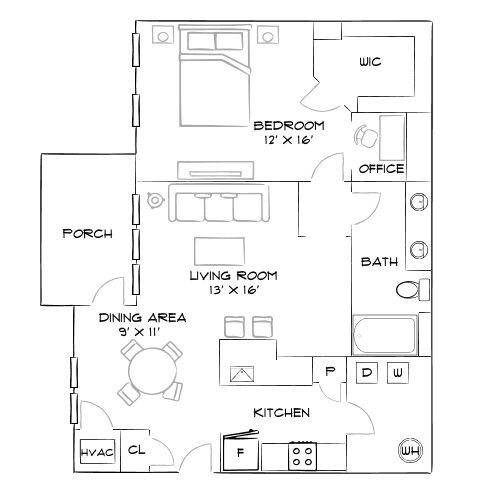 Villages at McCullers Walk - Raleigh, NC - Furnished Diagram
