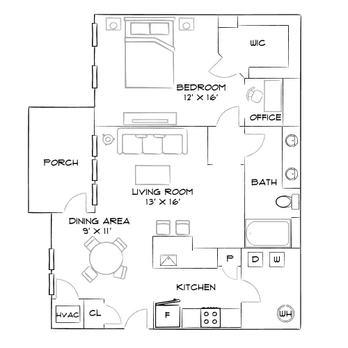 Villages at McCullers Walk - Raleigh, NC - Furnished Diagram