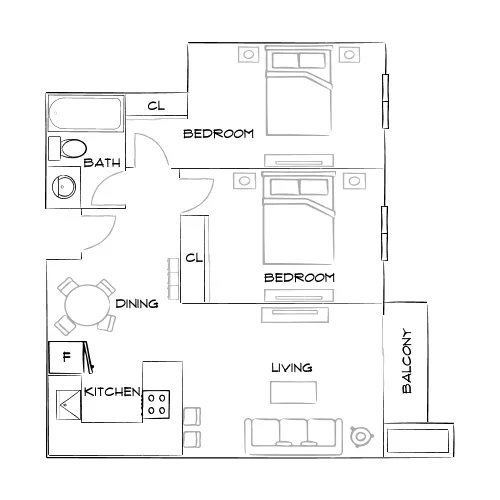 The Hills at Fashion Valley - San Diego, CA - Furnished Diagram