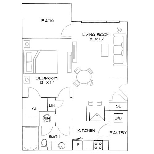 Crestview at Apex Apartments - Apex, NC - Furnished Diagram
