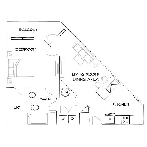 Adara Alexander Place - Raleigh, NC - Furnished Diagram