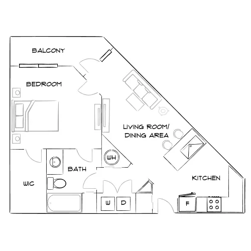 Adara Alexander Place - Raleigh, NC - Furnished Diagram