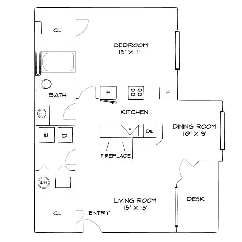 Design 1B floor plan