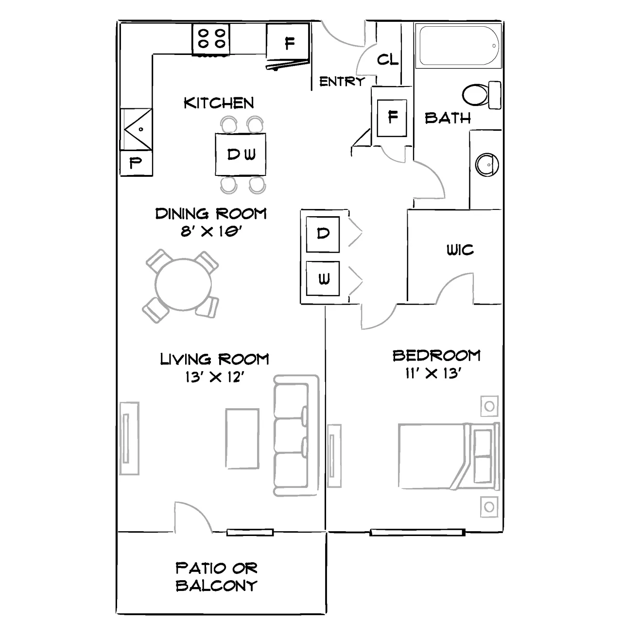 Lakeview at Gateway Park - Denver, CO - Furnished Diagram
