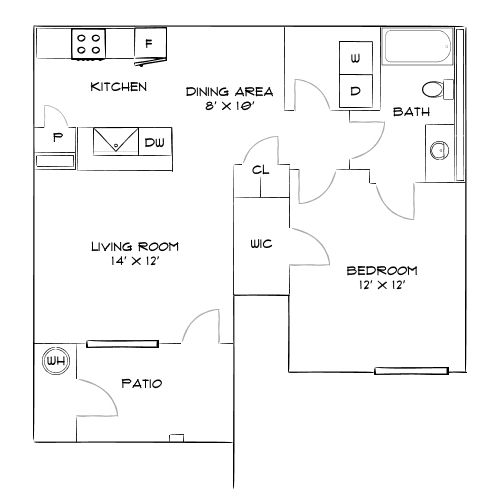 Design 1B floor plan