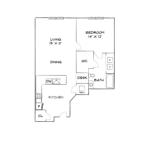 Design 1C floor plan