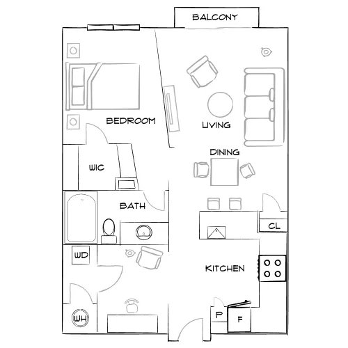 Lofts at 7100 - Las Vegas, NV - Furnished Diagram