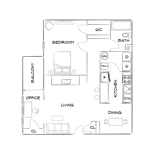 83 Reserve - Roswell, GA - Furnished Diagram