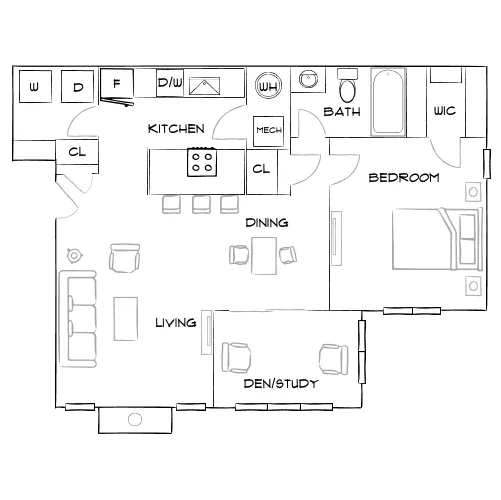 Arden Vue - Decatur, GA - Furnished Diagram