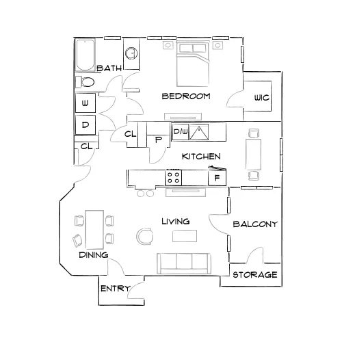 Perimeter Circle - Sandy Springs, GA - Furnished Diagram
