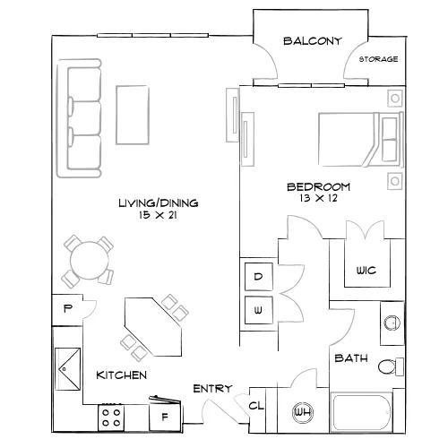 Rowe Vinings - Atlanta, GA - Furnished Diagram