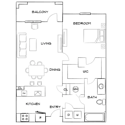 Addison at South Tryon - Charlotte, NC - Furnished Diagram