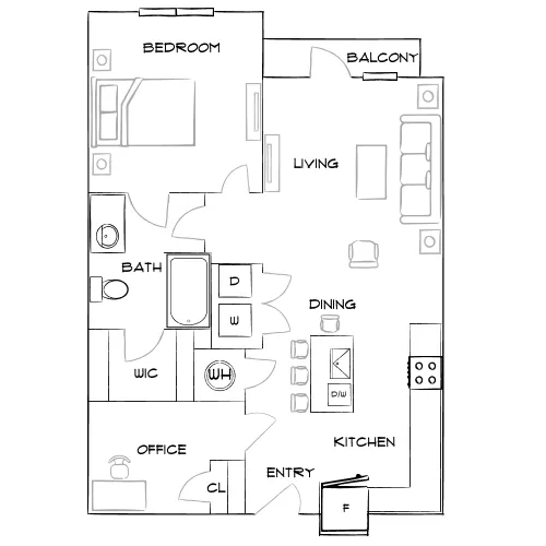 The Anson - Nashville, TN - Furnished Diagram