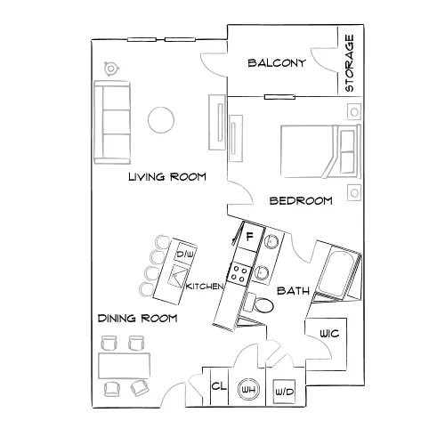 Cortona South Tampa - Tampa, FL - Furnished Diagram