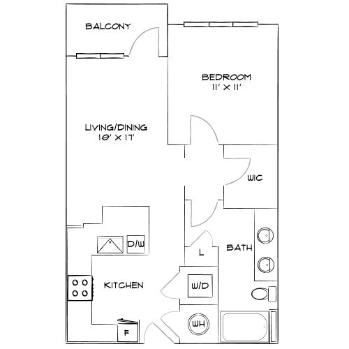 Design 1C floor plan