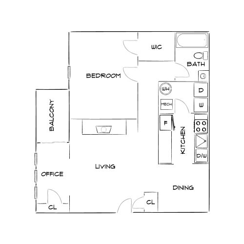 Design 1C floor plan