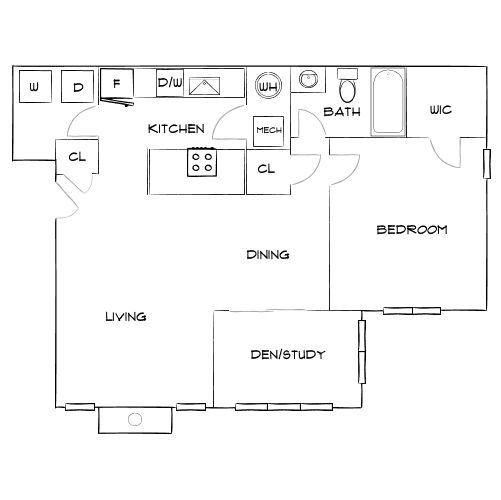 Design 1C floor plan