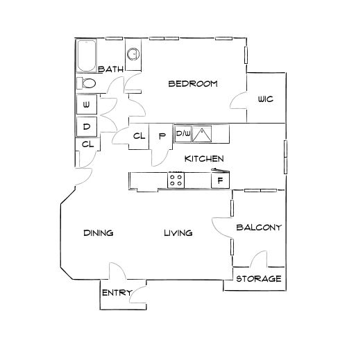 Design 1C floor plan