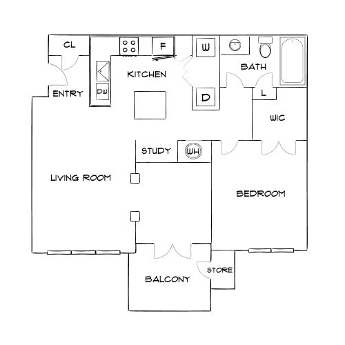 Design 1C floor plan