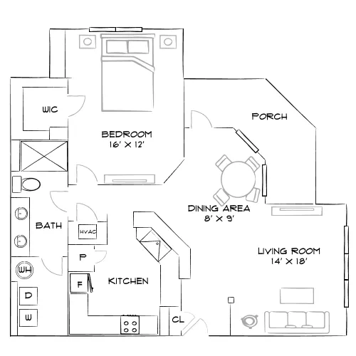 Villages at McCullers Walk - Raleigh, NC - Furnished Diagram