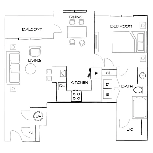 Solay Fort Worth - Fort Worth, TX - Furnished Diagram