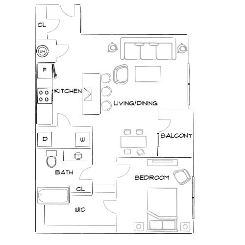 Lofts at Highlands - Longmont, CO - Furnished Diagram