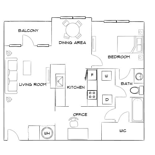 Adara Alexander Place - Raleigh, NC - Furnished Diagram
