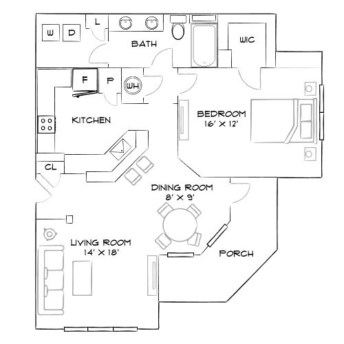 Villages at Raleigh Beach - Raleigh, NC - Furnished Diagram