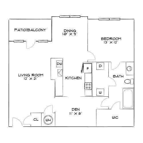 Design 1C floor plan