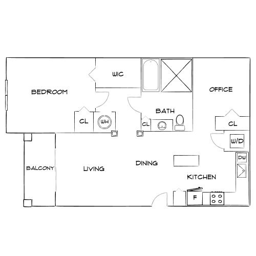 Design 1C floor plan