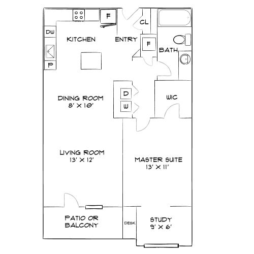 Design 1C floor plan