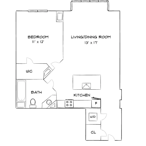 Elevate – Cambridge, MA – Floor Plan Diagram