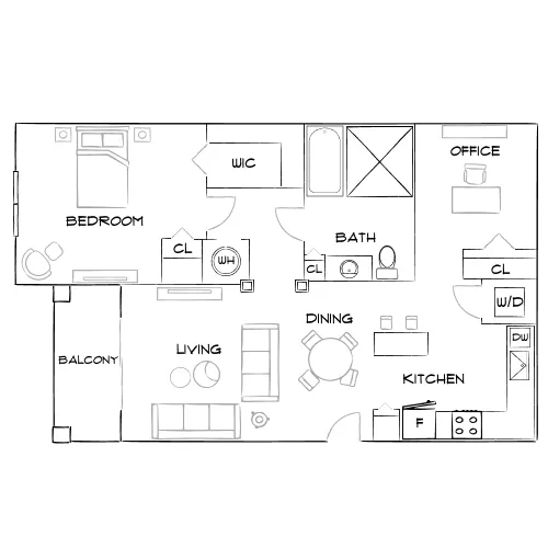 Eterno Pompano Beach - Pompano Beach, FL - Furnished Diagram