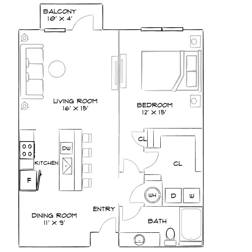 Farrington Midtown - Atlanta, GA - Furnished Diagram