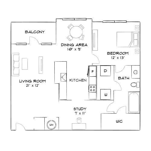 Vera - Jacksonville, FL - Furnished Diagram