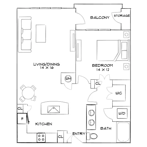 Rowe Vinings - Atlanta, GA - Furnished Diagram