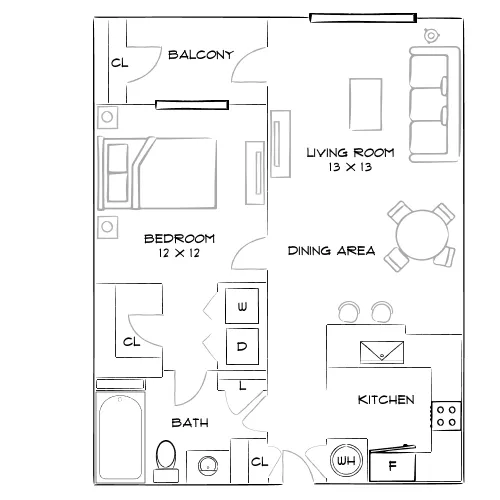 The Hartley - Atlanta, GA - Furnished Diagram