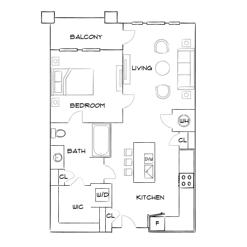 The Sawyer at One Bellevue Place - Nashville, TN - Furnished Diagram